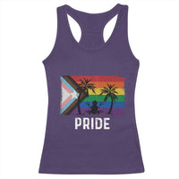 Puerto Rican LGBTQ Racerback Tank Top Boricua Rainbow Flag Pride