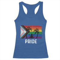Puerto Rican LGBTQ Racerback Tank Top Boricua Rainbow Flag Pride