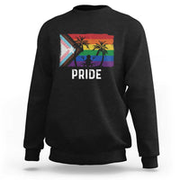 Puerto Rican LGBTQ Sweatshirt Boricua Rainbow Flag Pride