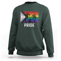 Puerto Rican LGBTQ Sweatshirt Boricua Rainbow Flag Pride