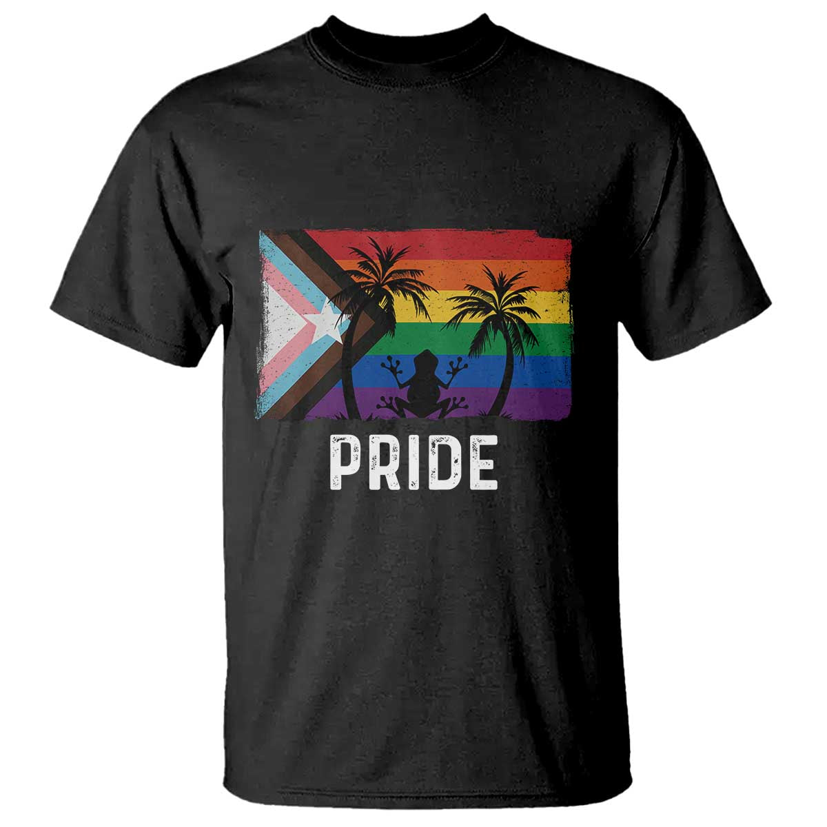 Puerto Rican LGBTQ T Shirt Boricua Rainbow Flag Pride