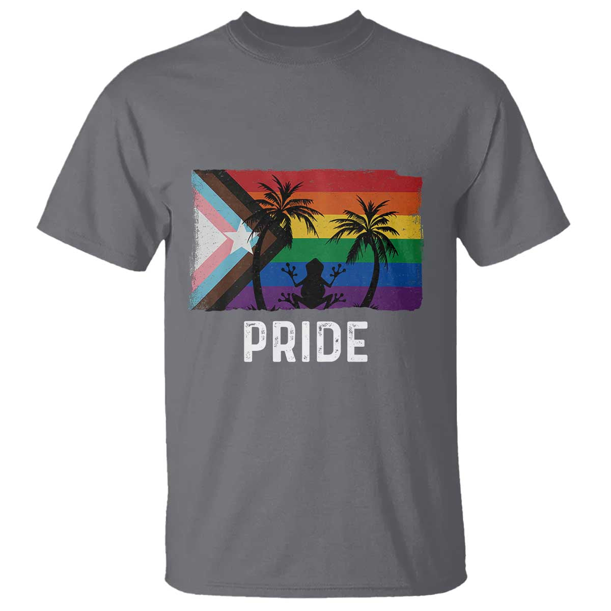 Puerto Rican LGBTQ T Shirt Boricua Rainbow Flag Pride