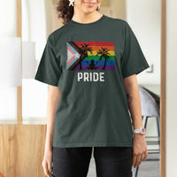 Puerto Rican LGBTQ T Shirt For Women Boricua Rainbow Flag Pride