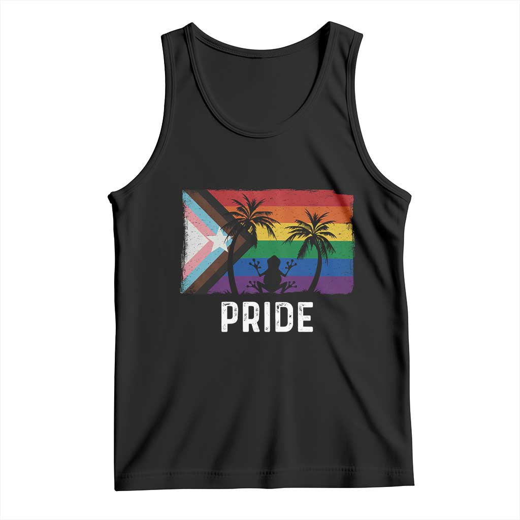 Puerto Rican LGBTQ Tank Top Boricua Rainbow Flag Pride