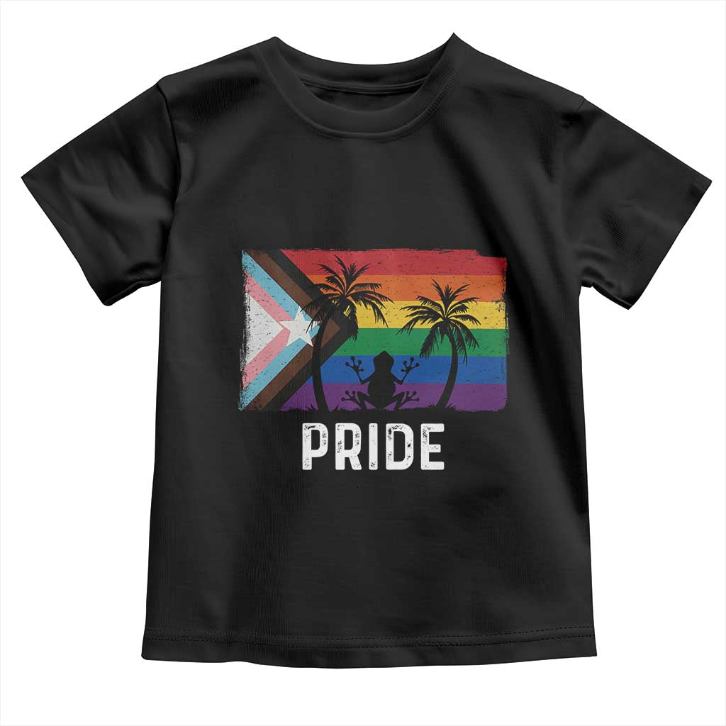 Puerto Rican LGBTQ Toddler T Shirt Boricua Rainbow Flag Pride