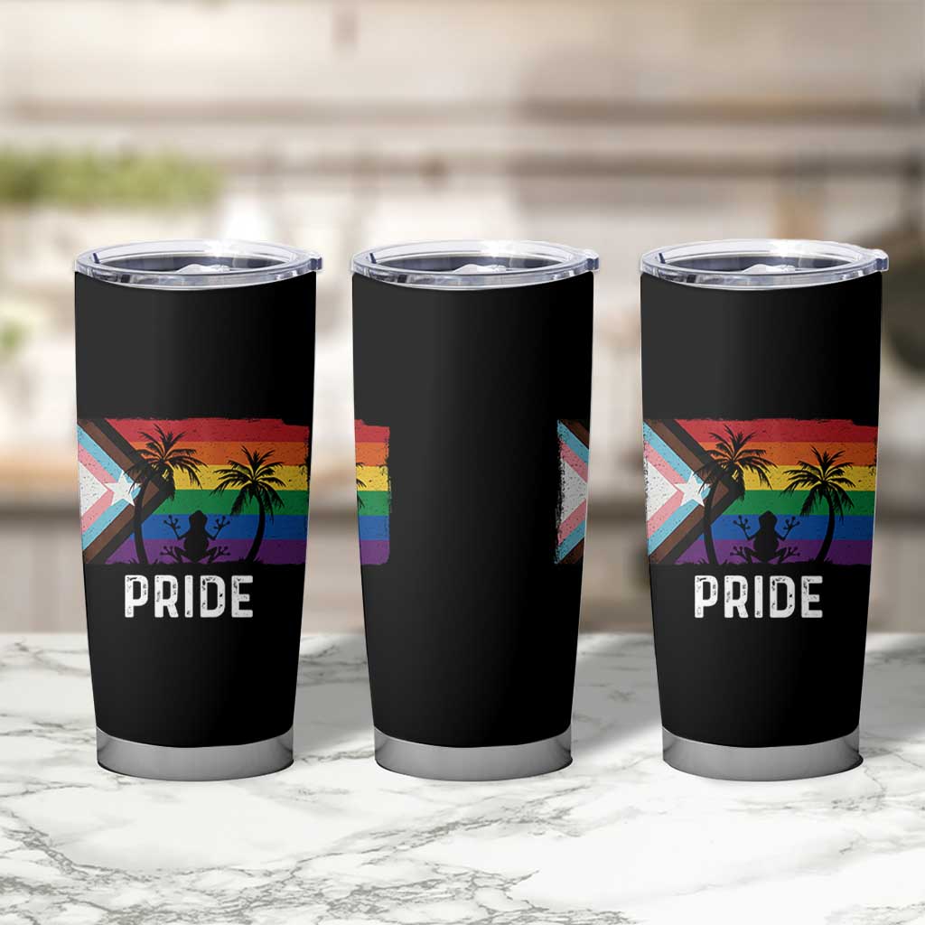 Puerto Rican LGBTQ Tumbler Cup Boricua Rainbow Flag Pride