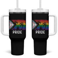 Puerto Rican LGBTQ Tumbler With Handle Boricua Rainbow Flag Pride