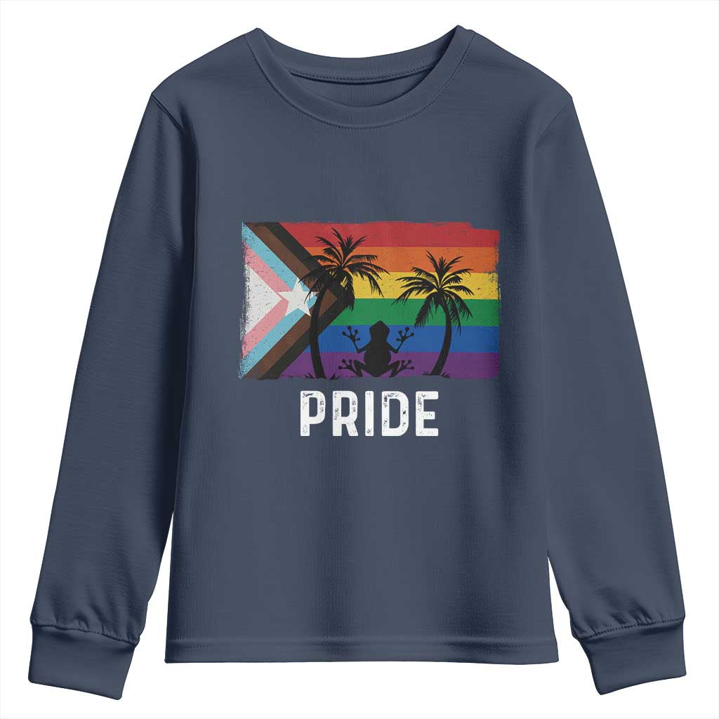 Puerto Rican LGBTQ Youth Sweatshirt Boricua Rainbow Flag Pride