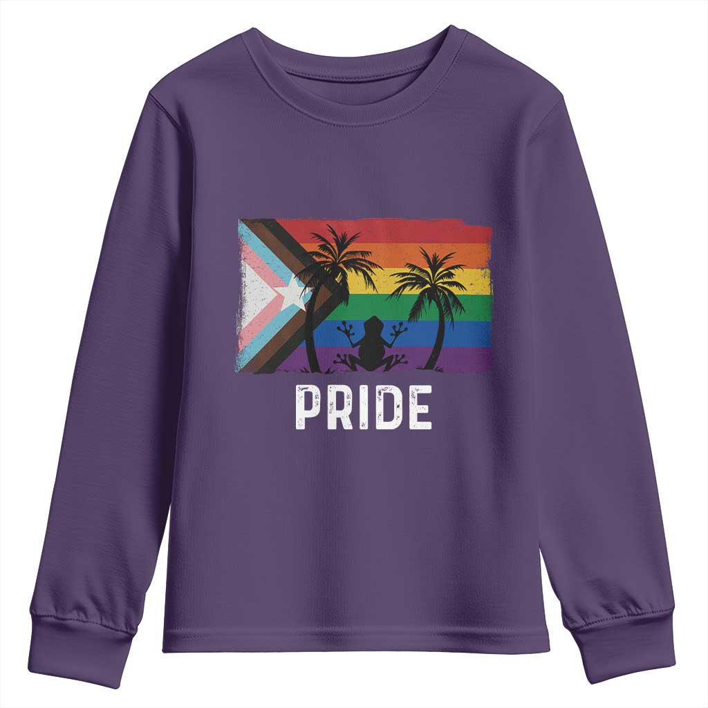 Puerto Rican LGBTQ Youth Sweatshirt Boricua Rainbow Flag Pride