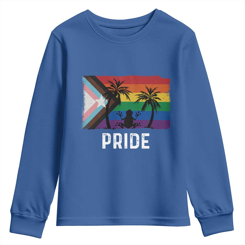 Puerto Rican LGBTQ Youth Sweatshirt Boricua Rainbow Flag Pride
