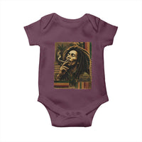 Vintage Marley Guitarist Baby Onesie Rastaman Rastafari Music Vibes Only Rasta Jamaica Reggae - Wonder Print Shop