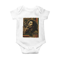 Vintage Marley Guitarist Baby Onesie Rastaman Rastafari Music Vibes Only Rasta Jamaica Reggae - Wonder Print Shop