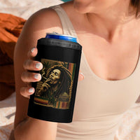 Vintage Marley Guitarist 4 in 1 Can Cooler Tumbler Rastaman Rastafari Music Vibes Only Rasta Jamaica Reggae - Wonder Print Shop