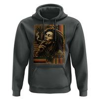 Vintage Marley Guitarist Hoodie Rastaman Rastafari Music Vibes Only Rasta Jamaica Reggae - Wonder Print Shop