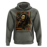 Vintage Marley Guitarist Hoodie Rastaman Rastafari Music Vibes Only Rasta Jamaica Reggae - Wonder Print Shop