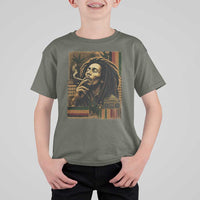 Vintage Marley Guitarist T Shirt For Kid Rastaman Rastafari Music Vibes Only Rasta Jamaica Reggae - Wonder Print Shop