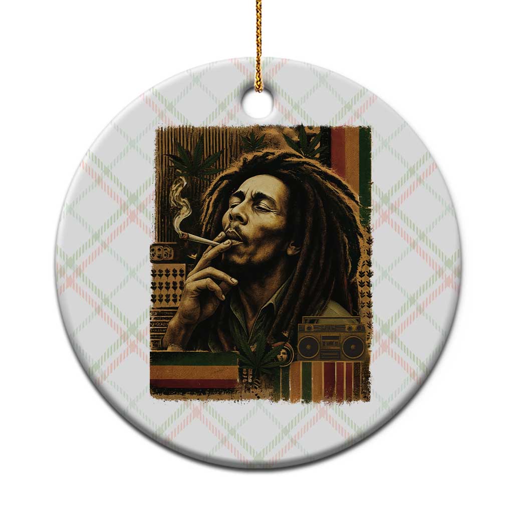 Vintage Marley Guitarist Ceramic Ornament Rastaman Rastafari Music Vibes Only Rasta Jamaica Reggae - Wonder Print Shop