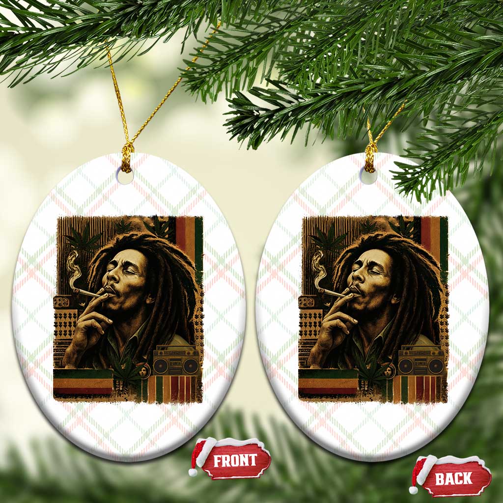 Vintage Marley Guitarist Ceramic Ornament Rastaman Rastafari Music Vibes Only Rasta Jamaica Reggae - Wonder Print Shop