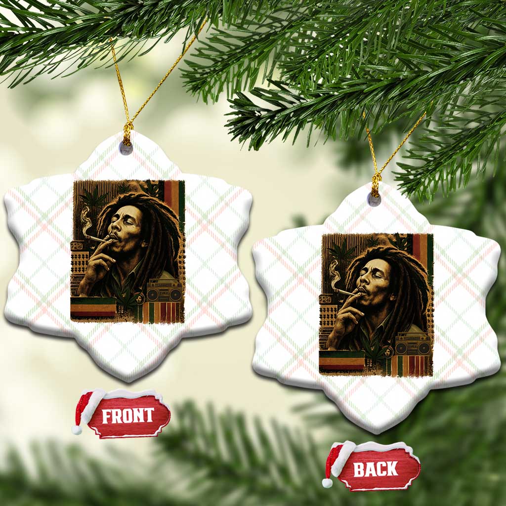 Vintage Marley Guitarist Ceramic Ornament Rastaman Rastafari Music Vibes Only Rasta Jamaica Reggae - Wonder Print Shop