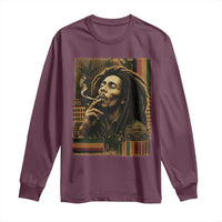 Vintage Marley Guitarist Long Sleeve Shirt Rastaman Rastafari Music Vibes Only Rasta Jamaica Reggae - Wonder Print Shop