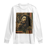 Vintage Marley Guitarist Long Sleeve Shirt Rastaman Rastafari Music Vibes Only Rasta Jamaica Reggae - Wonder Print Shop