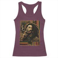 Vintage Marley Guitarist Racerback Tank Top Rastaman Rastafari Music Vibes Only Rasta Jamaica Reggae - Wonder Print Shop