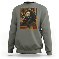 Vintage Marley Guitarist Sweatshirt Rastaman Rastafari Music Vibes Only Rasta Jamaica Reggae - Wonder Print Shop