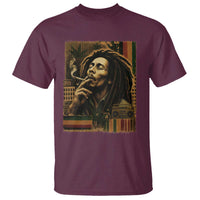 Vintage Marley Guitarist T Shirt Rastaman Rastafari Music Vibes Only Rasta Jamaica Reggae - Wonder Print Shop