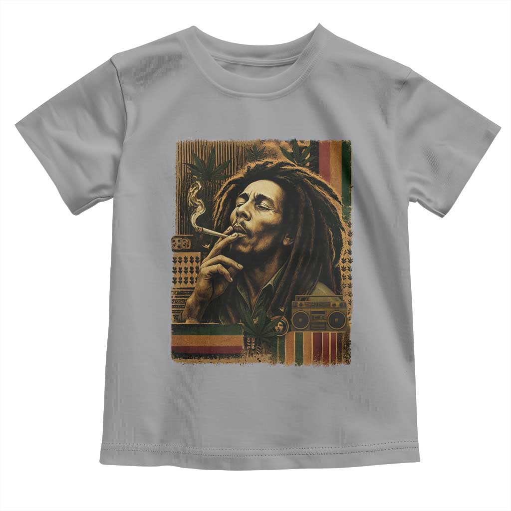 Vintage Marley Guitarist Toddler T Shirt Rastaman Rastafari Music Vibes Only Rasta Jamaica Reggae - Wonder Print Shop
