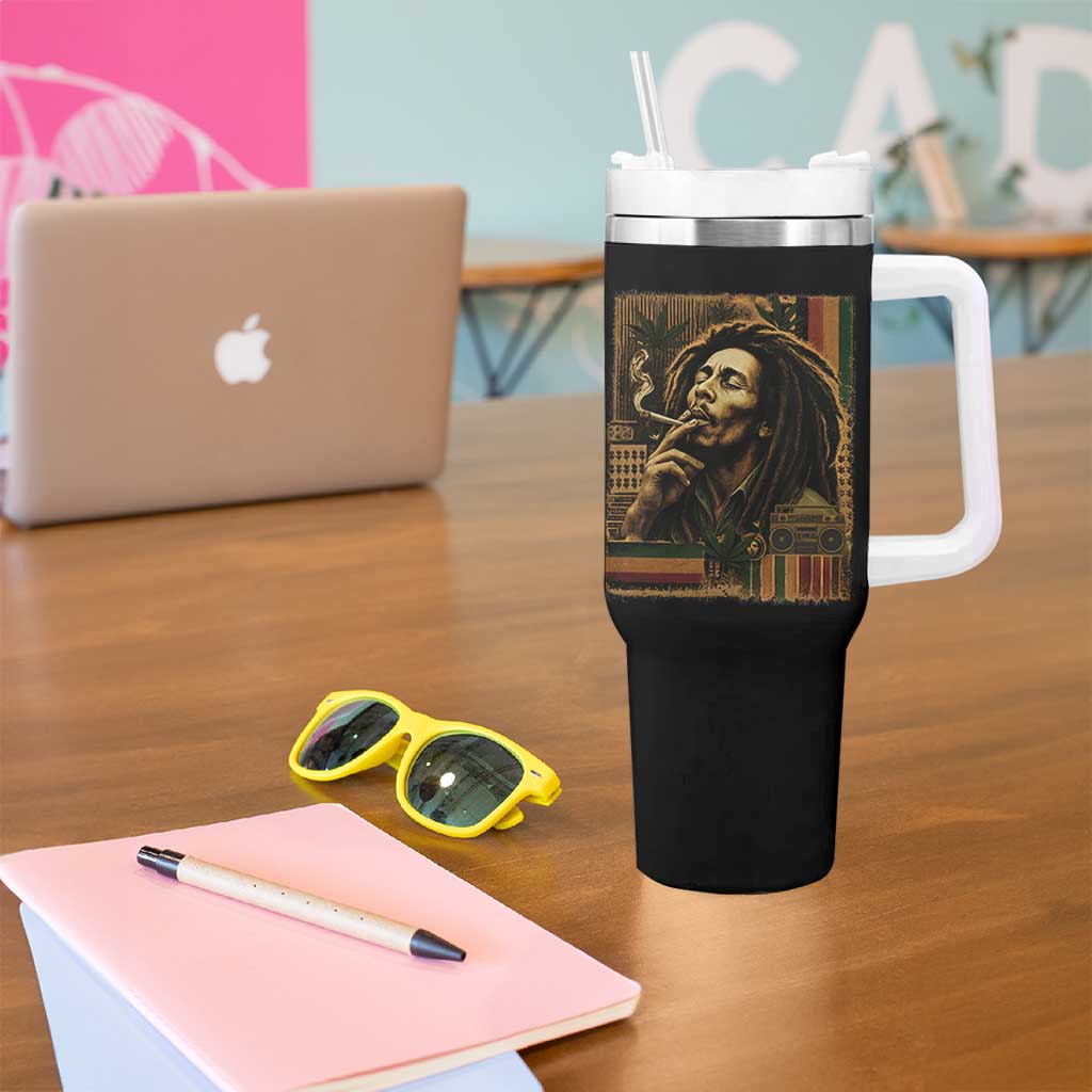 Vintage Marley Guitarist Tumbler With Handle Rastaman Rastafari Music Vibes Only Rasta Jamaica Reggae - Wonder Print Shop