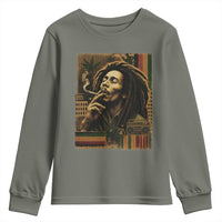 Vintage Marley Guitarist Youth Sweatshirt Rastaman Rastafari Music Vibes Only Rasta Jamaica Reggae - Wonder Print Shop