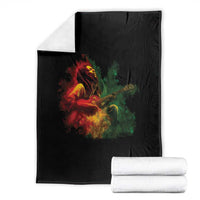 Marley Guitarist Throw Blanket Smoke Cannabis Leaf 420 Rastafari Rasta Reggae Music - Wonder Print Shop