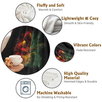 Marley Guitarist Throw Blanket Smoke Cannabis Leaf 420 Rastafari Rasta Reggae Music - Wonder Print Shop