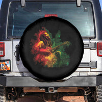 Marley Guitarist Spare Tire Cover Smoke Cannabis Leaf 420 Rastafari Rasta Reggae Music - Wonder Print Shop