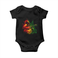 Marley Guitarist Baby Onesie Smoke Cannabis Leaf 420 Rastafari Rasta Reggae Music - Wonder Print Shop