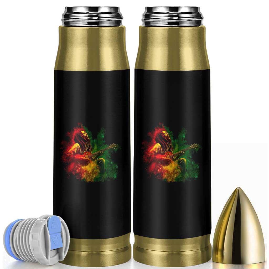 Marley Guitarist Bullet Tumbler Smoke Cannabis Leaf 420 Rastafari Rasta Reggae Music - Wonder Print Shop
