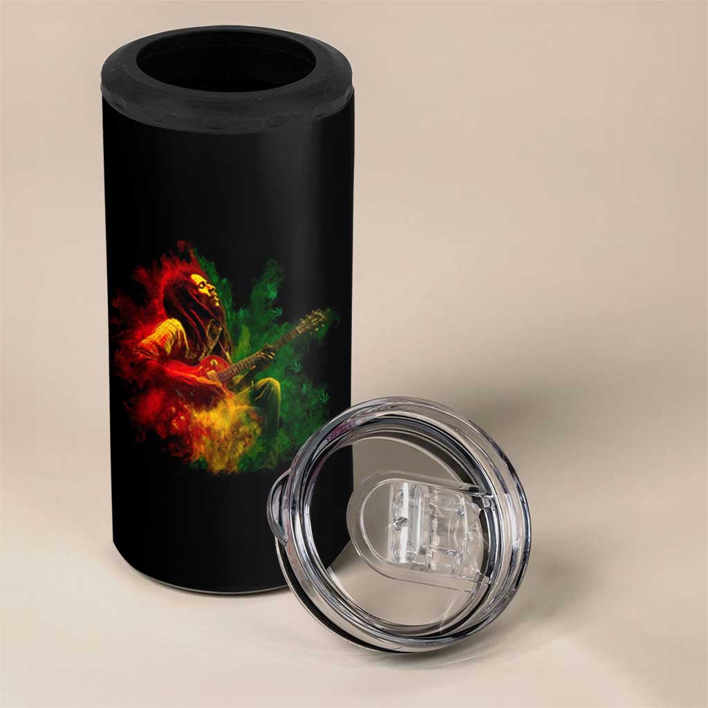 Marley Guitarist 4 in 1 Can Cooler Tumbler Smoke Cannabis Leaf 420 Rastafari Rasta Reggae Music - Wonder Print Shop