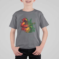 Marley Guitarist T Shirt For Kid Smoke Cannabis Leaf 420 Rastafari Rasta Reggae Music - Wonder Print Shop