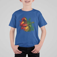 Marley Guitarist T Shirt For Kid Smoke Cannabis Leaf 420 Rastafari Rasta Reggae Music - Wonder Print Shop