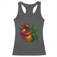 Marley Guitarist Racerback Tank Top Smoke Cannabis Leaf 420 Rastafari Rasta Reggae Music - Wonder Print Shop
