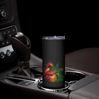 Marley Guitarist Skinny Tumbler Smoke Cannabis Leaf 420 Rastafari Rasta Reggae Music - Wonder Print Shop