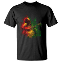 Marley Guitarist T Shirt Smoke Cannabis Leaf 420 Rastafari Rasta Reggae Music - Wonder Print Shop