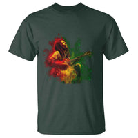 Marley Guitarist T Shirt Smoke Cannabis Leaf 420 Rastafari Rasta Reggae Music - Wonder Print Shop