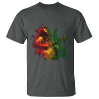 Marley Guitarist T Shirt Smoke Cannabis Leaf 420 Rastafari Rasta Reggae Music - Wonder Print Shop