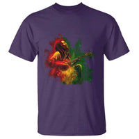 Marley Guitarist T Shirt Smoke Cannabis Leaf 420 Rastafari Rasta Reggae Music - Wonder Print Shop