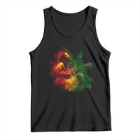 Marley Guitarist Tank Top Smoke Cannabis Leaf 420 Rastafari Rasta Reggae Music - Wonder Print Shop