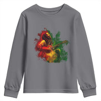 Marley Guitarist Youth Sweatshirt Smoke Cannabis Leaf 420 Rastafari Rasta Reggae Music - Wonder Print Shop