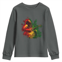Marley Guitarist Youth Sweatshirt Smoke Cannabis Leaf 420 Rastafari Rasta Reggae Music - Wonder Print Shop