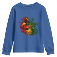 Marley Guitarist Youth Sweatshirt Smoke Cannabis Leaf 420 Rastafari Rasta Reggae Music - Wonder Print Shop
