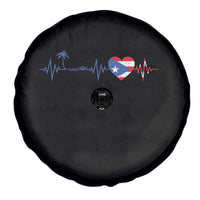 Puerto Rico Flag Spare Tire Cover Heartbeat EKG Pulse Boricua Pride Summer Beach - Wonder Print Shop
